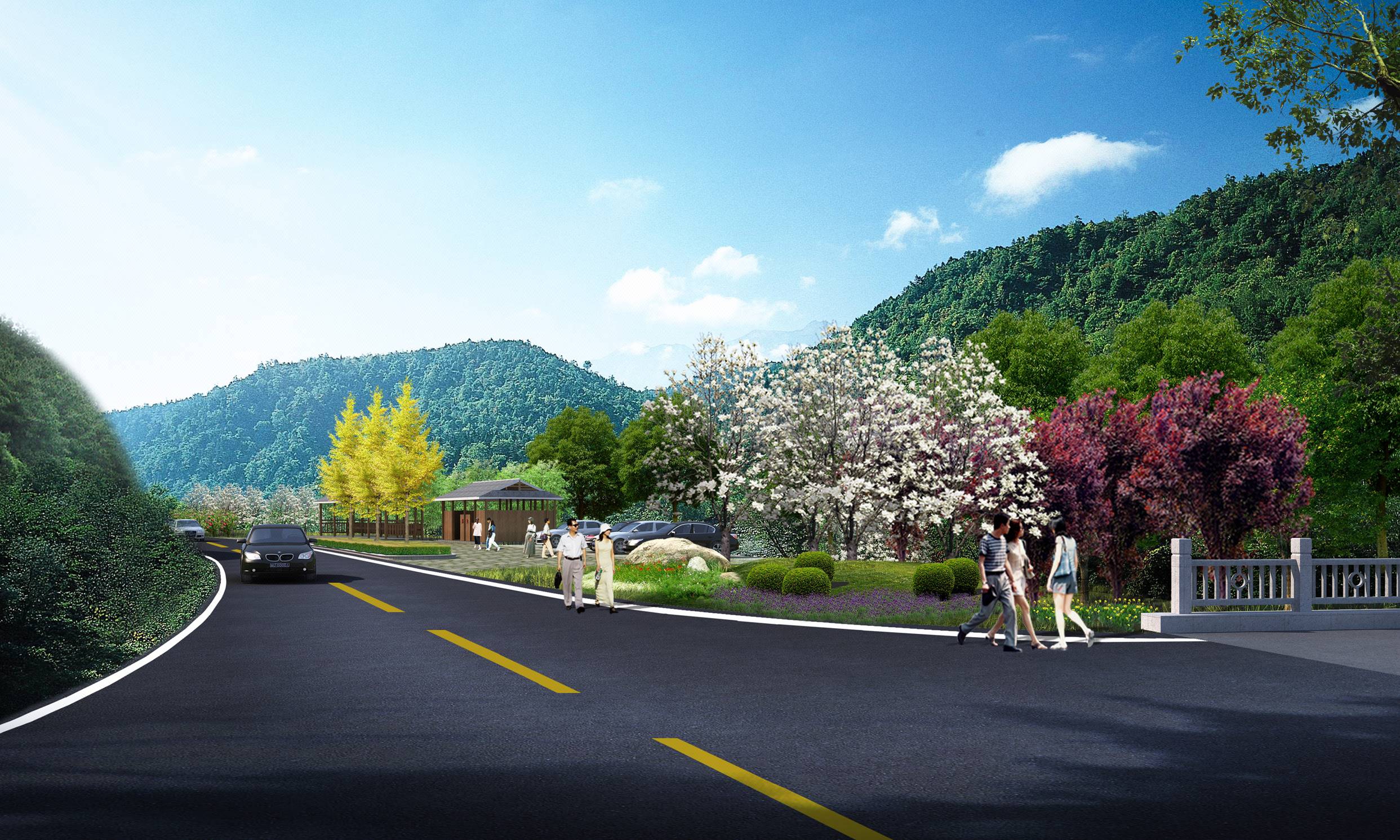 龙脊景区循环路二期（二龙桥-大寨）道路景观绿化专项设计方案